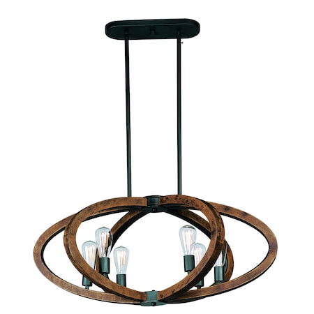 Maxim Lighting Bodega Bay 6-Light Pendant w/Bulb, Anthracite 20915APAR/BUL